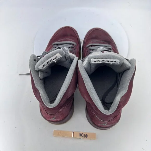 Nike Air Jordan 5 Retro LS Men Size 8.5 314259-602 Burgundy Graphyte Silver Shoe - Picture 13 of 16